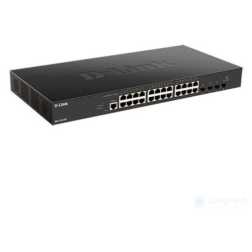 D-Link DXS-1210-28T A1A Настраиваемый коммутатор с 24 портами 10GBase-T и 4 портами 25GBase-X SFP28 22290000₽