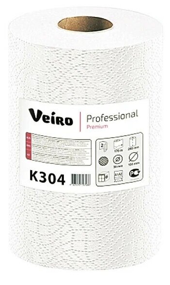 Veiro Professional Полотенца бумажные в рулоне Premium двухслойные К304