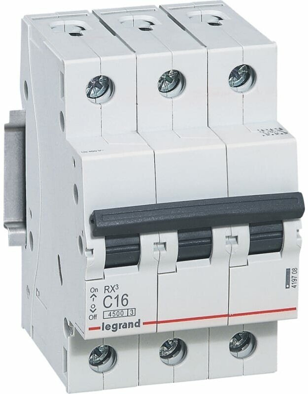 Legrand RX3 Автоматический выключатель 3P 25А (C) 4,5kA 419710