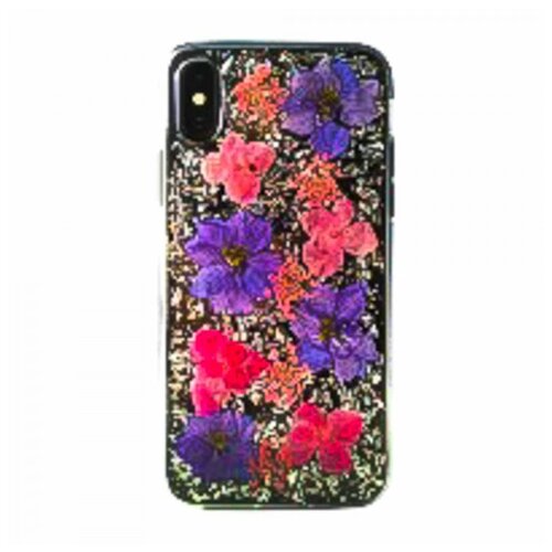 фото Силиконовый чехол x-doria iphone xr bloom (flower/sliver foil)