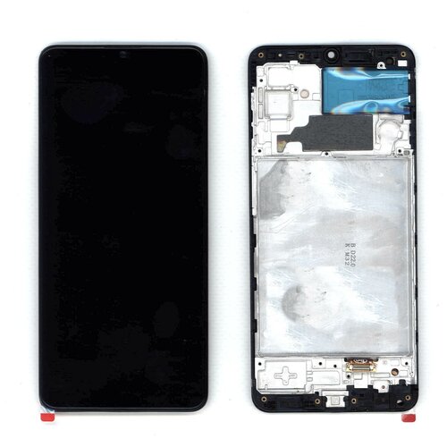 Дисплей для Samsung Galaxy M32 SM-M325F в сборе с тачскрином и рамкой (OLED) черный