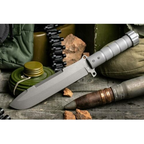 нож фиксированный kizlyar supreme alpha d2 tacwash черный Нож Survivalist-X D2 TW Tacwash серая алюм. Kizlyar Supreme