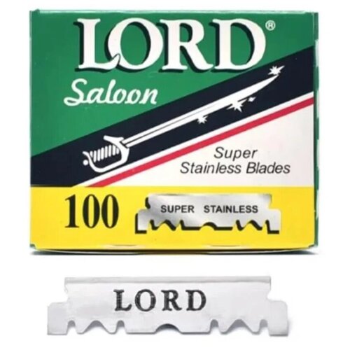 фото Lord лезвия для шаветтов saloon super stainless, l-100gb, 100 шт.