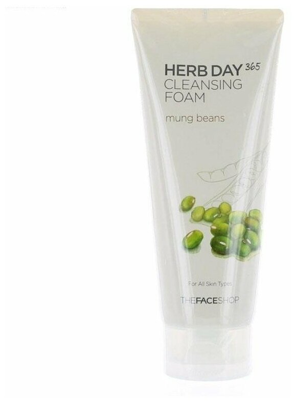 Пенка для умывания The Face Shop Herb Day 365 Cleansing Foam Mung Bean 170 ml