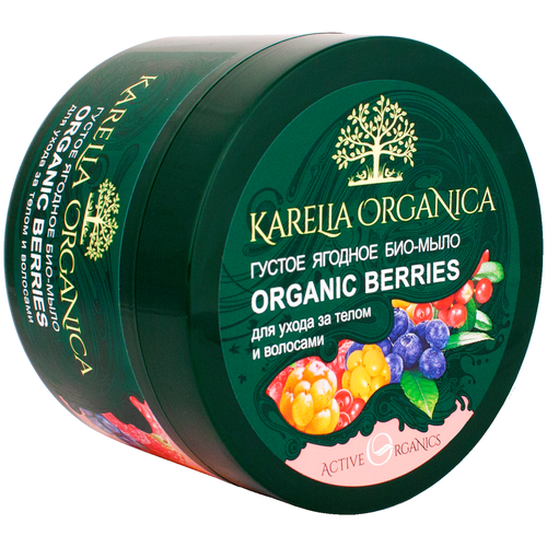 Био-мыло густое ягодное KARELIA ORGANICA Organic Berries Для ухода за телом и волосами 500 мл.