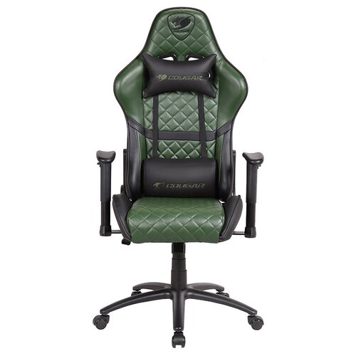 фото Компьютерное кресло cougar armor one x игровое, обивка: искусственная кожа, цвет: черный/зеленый