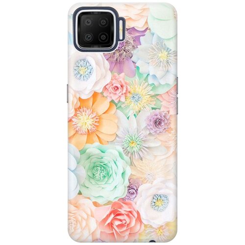 фото Cиликоновый чехол на oppo a73 / оппо а73 с принтом "цветочное многообразие" gosso