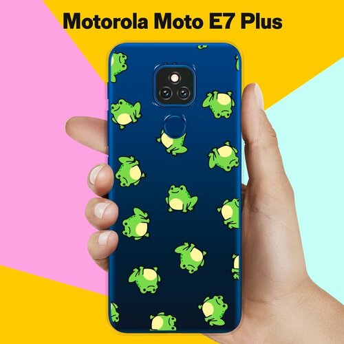 Силиконовый чехол на Motorola Moto E7 Plus Лягушки / для Моторола Мото Е7 Плюс силиконовый чехол на motorola moto e7 plus сёрфер для моторола мото е7 плюс