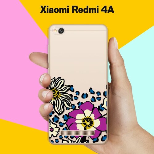 Силиконовый чехол на Xiaomi Redmi 4A Цветы / для Сяоми Редми 4А силиконовый чехол на xiaomi redmi 4a сяоми редми 4а гипсовые цветы