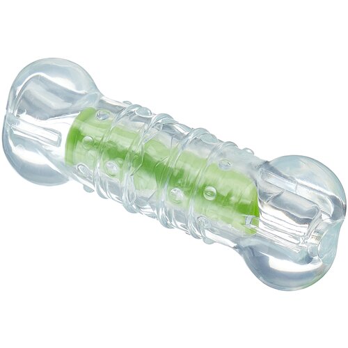 игрушка апортировка для собак kong safestix из синтетической резины средняя Косточка для собак Petstages Crunchcore bone (266YEX), зеленый