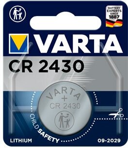 Батарейка Varta CR2430 3V, 1 шт.