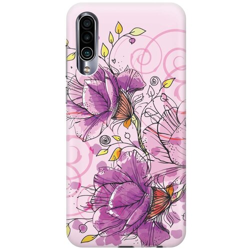 фото Re:pa накладка transparent для meizu 16xs с принтом "розовые цвета"