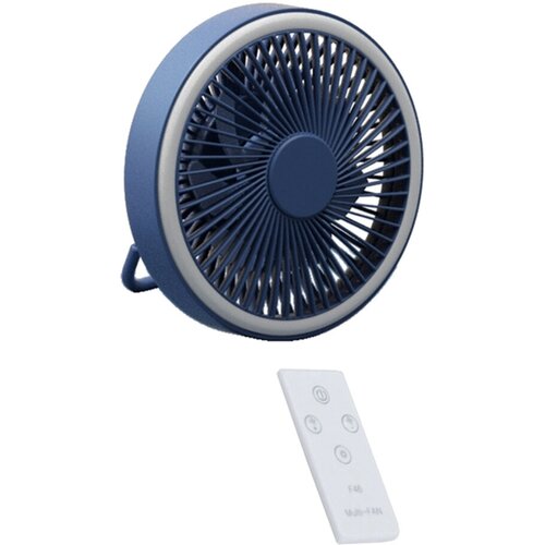 Подвесной вентилятор с дистанционным управлением с подсветкой вращение на 360 портативный переносной настольный вентилятор синий 163500₽