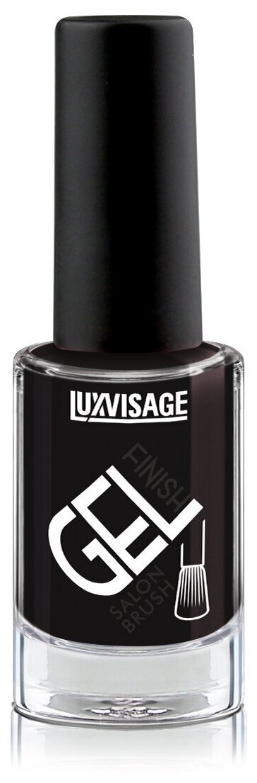 Лак для ногтей "GEL finish", тон 10 "Черный", LUXVISAGE, 9 г