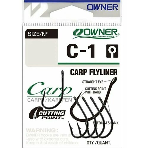 Крючки одинарные OWNER 53261 (C-1) Carp Flyliner BC #06 (5 шт/уп) крючки одинарные owner 53261 c 1 carp flyliner bc 01 4 шт уп
