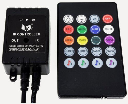 Изображение товара Контроллер RGB музыкальный с пультом Music IR Controller DLED 12V DC