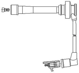 Провод высоковольтный Bremi 386/75 для Mitsubishi Galant V, Lancer V, Space Wagon