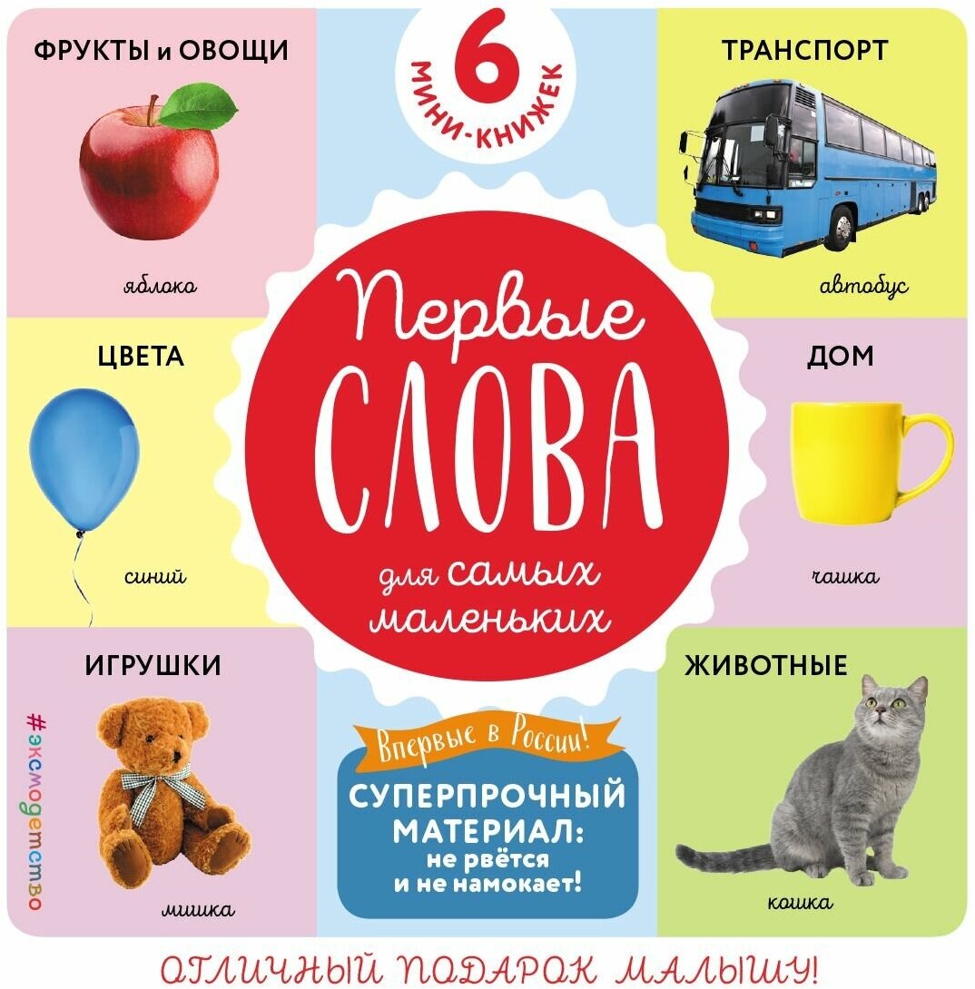 Первые слова для самых маленьких. 6 супер-прочных мини-книжек