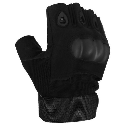 Тактические перчатки без пальцев черного цвета размер XL