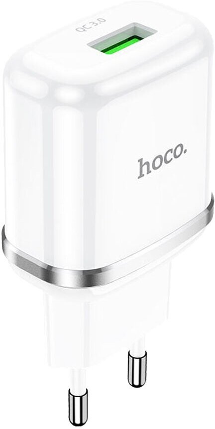 Сетевое зарядное устройство HOCO N3 USB QC3.0 18W белое