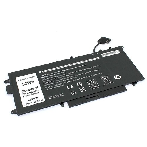 Аккумулятор для Dell Latitude 12 5289 E5289 (7.6V 4200mAh) OEM p/n: K5XWW аккумуляторная батарея для ноутбука dell latitude 12 5289 k5xww 7 6v 7500mah