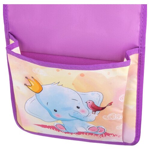 фото Кармашки-органайзер в шкафчик для детского сада юнландия на резинке, 5 карманов, 21х68 см, "elephant", 270411