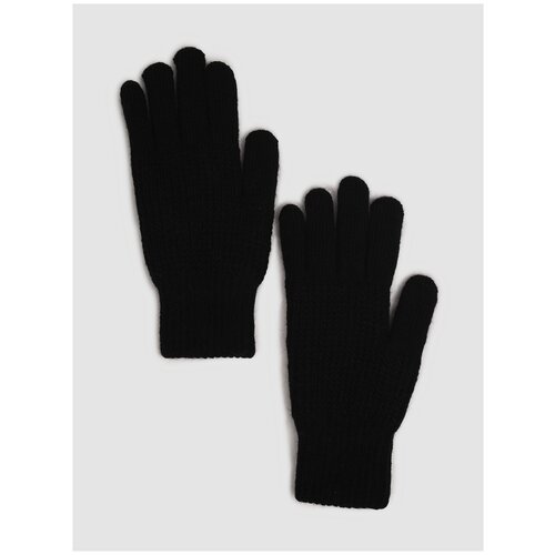 фото Перчатки baon, демисезон/зима, вязаные, размер onesize, черный