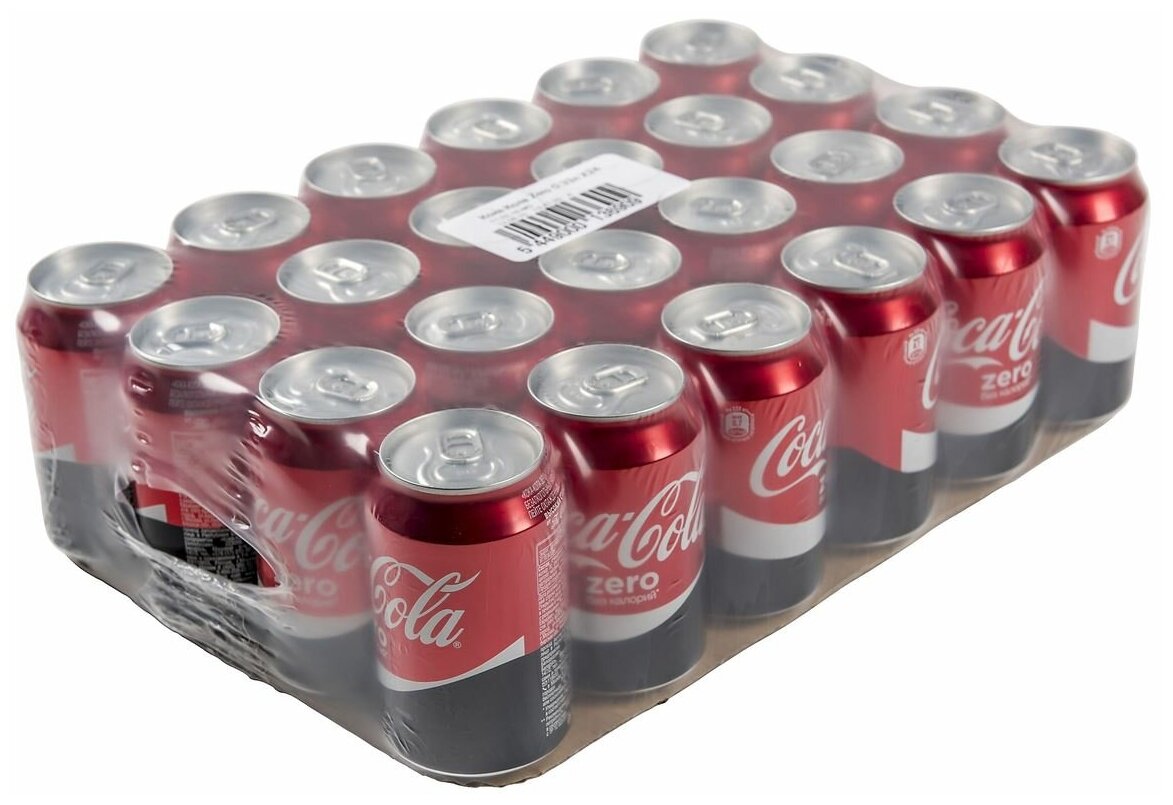 Газированный напиток Coca-Cola Кока-Кола Зеро, 0,33 л х 24 шт