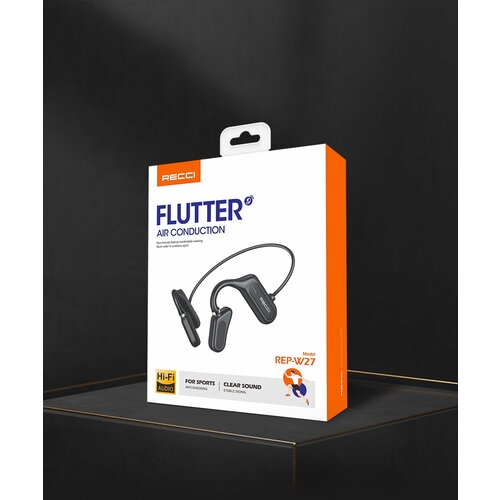 Наушники беспроводные с костной проводимостью Recci REP-W27 Flutter черный 225000₽