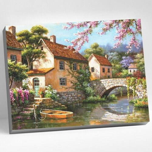 Картина по номерам 40 × 50 см «У канала» 24 цвета картина по номерам деревенька у канала 40х50 см