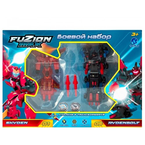 фото Трансформер fuzion max (toy plus) fuzion max 54201 боевой набор машинка skyden и rydenbolt