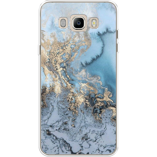 Силиконовый чехол на Samsung Galaxy J5 2016 / Самсунг Галакси Джей 5 2016 Морозная лавина синяя
