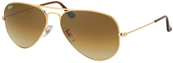 Солнцезащитные очки Ray-Ban, авиаторы, оправа: металл, градиентные, с защитой от УФ