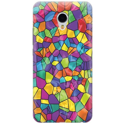фото Cиликоновый чехол на meizu mx6 / мейзу мх6 с принтом "яркая мозаика" gosso