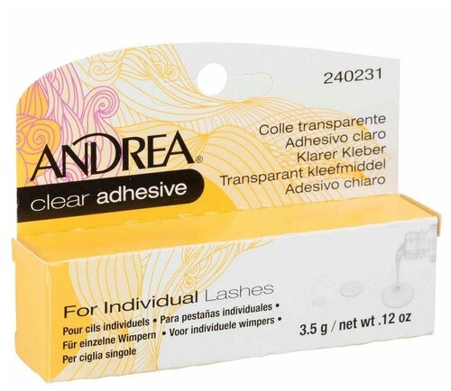 Andrea 300300 Mod Perma Lash Adhesive Clear Клей для пучков прозрачный, 3.5 г