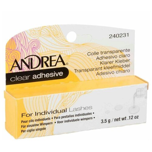 ANDREA Клей для пучков прозрачный 3,5гр. клей для ресниц grip it lash adhesive 7г clear