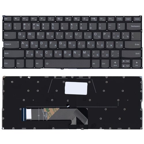 Клавиатура для ноутбука Lenovo Yoga 530-14IKB черная с подсветкой 2052₽