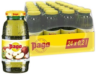 Сок Pago Яблоко, без сахара, 0.2 л, 24 шт.