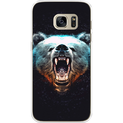 Силиконовый чехол на Samsung Galaxy S7 edge / Самсунг Галакси С 7 Эдж Медведь
