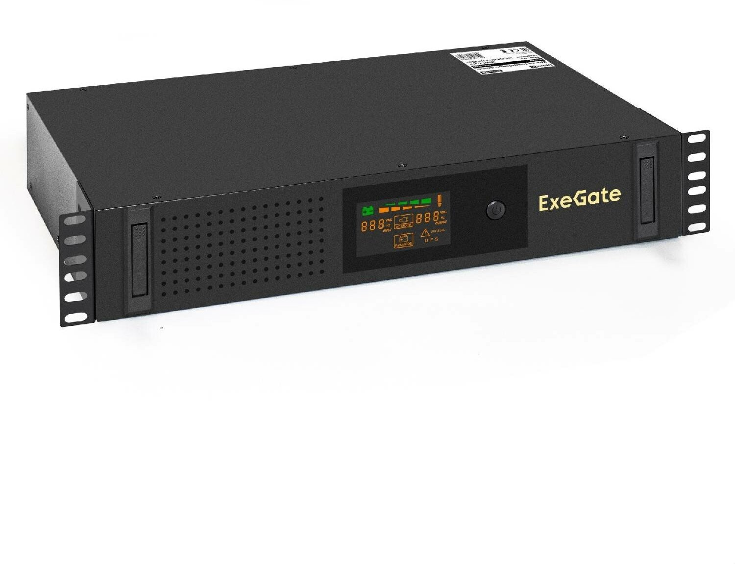 ИБП ExeGate ServerRM UNL-2000.LCD.AVR.2SH.3C13.USB.2U <2000VA/1200W, Color LCD, AVR, 2*Schuko+3*C13, USB, 2U, установка в стойку, Black> EX293851RUS