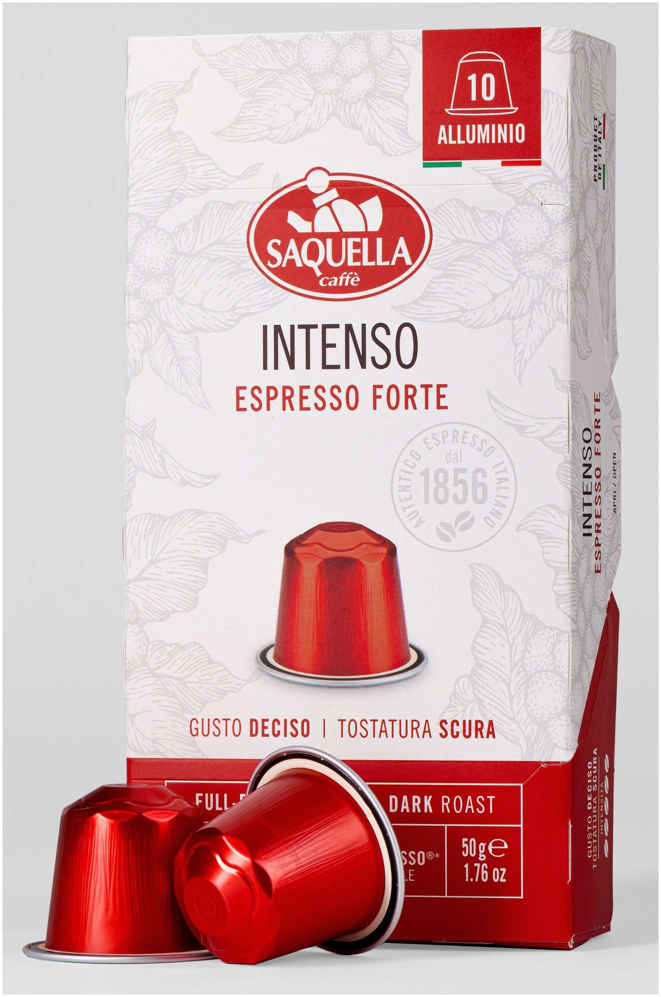 Кофе молотый SAQUELLA BAR ITALIA в капсулах Intenso 50гр - фотография № 2