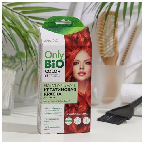 Fitoкосметик Краска для волос кератиновая Only Bio Color медно-рыжий, 50 мл