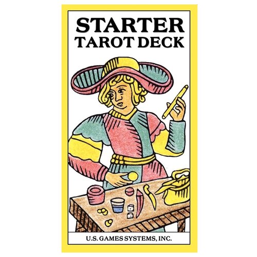 Гадальные карты U.S. Games Systems Таро Starter Tarot Deck, 78 карт, желтый/белый, 200