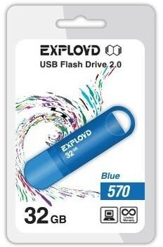 USB флэш-накопитель (EXPLOYD 32GB 570 синий [EX-32GB-570-Blue])
