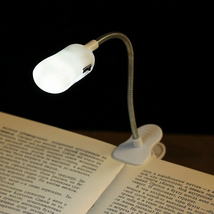 Лампа на прищепке "Лучик" 2хLED 23х2,7х5,8 см - фотография № 4