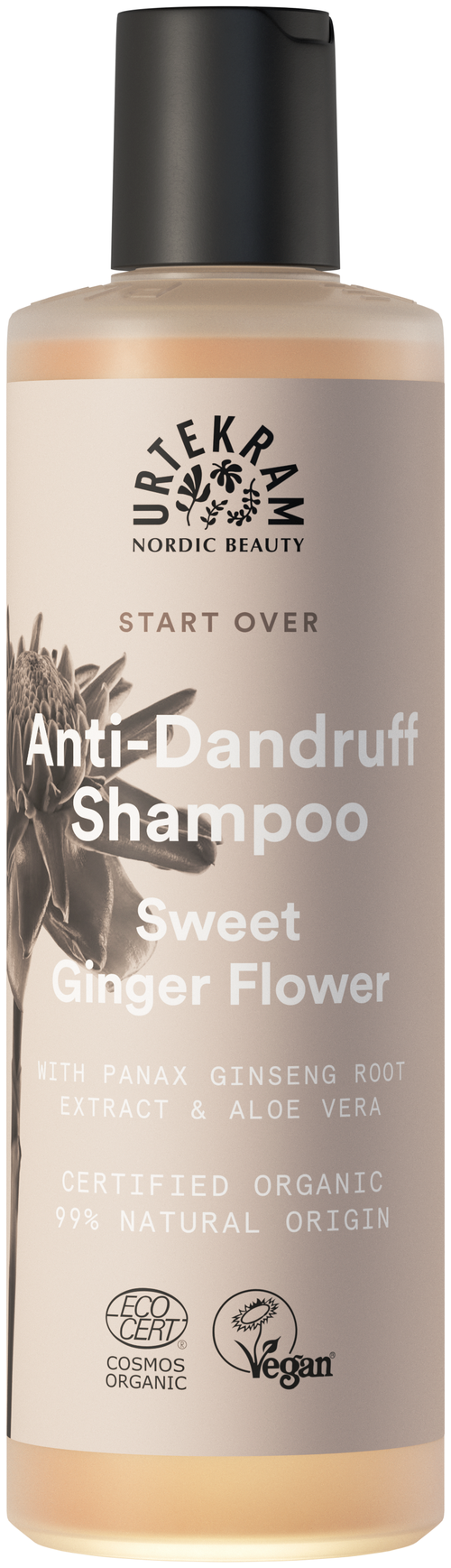 Шампунь для волос против перхоти Сладкий цветок имбиря, Urtekram, 250 мл