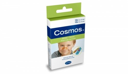 Cosmos Kids / Космос Кидс - пластырь-пластинка, детский, с рисунком, 2 размера, 20 шт.