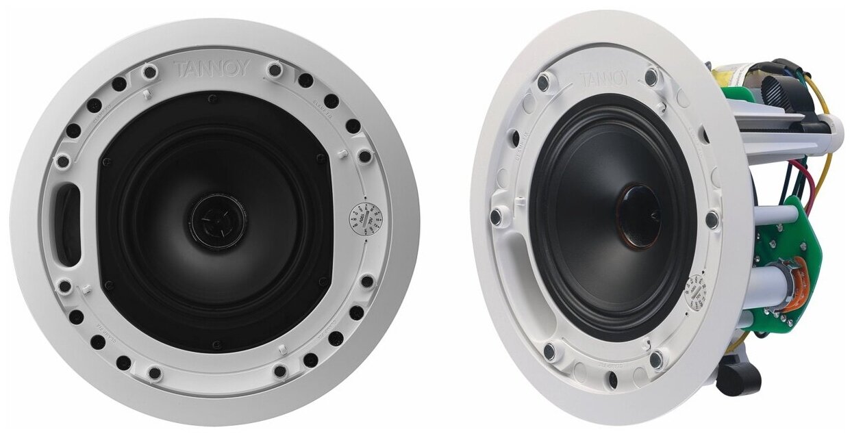 Tannoy CMS 503DC PI Открытая (без тылового колпака) потолочная АС с технологией Dual Concentric, 5", 85-22000Гц (+/-3дБ), коническая направленность 90