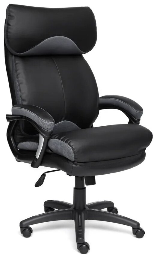 Кресло компьютерное Duke, Цвет обивки: серый, черный, Цвет корпуса: черный