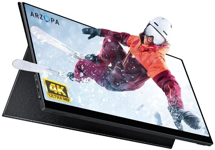 14" Портативный монитор ARZOPA E1 Extreme Slim 4K, черный — купить в интернет-магазине по низкой цене на Яндекс Маркете